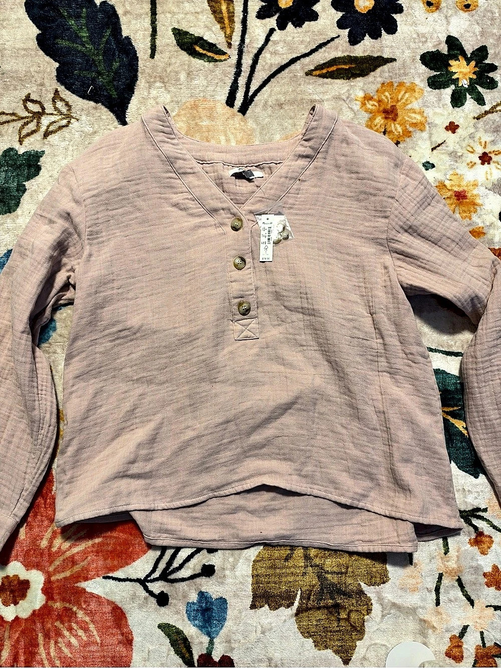 Madewell Lightspun Evert Top Gauze Tunic medium